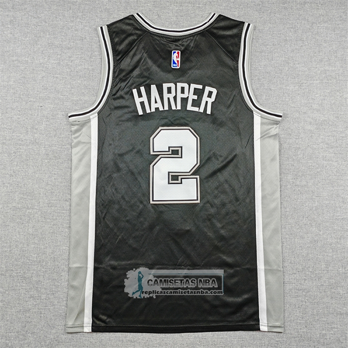 Camiseta San Antonio Spurs Dylan Harper NO 2 Icon 2025-26 Negro